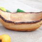 Hand carved Olive Wood Boat Shaped Salad Fruits Bowl 8.4 X 4.8 X 3.5 Inch, Handc