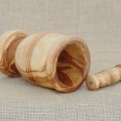 Olive Wood Exotic Rustic Wood Mortar and Pestle 6.5 inches High, Rustic Wedding