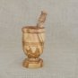 Olive Wood Exotic Rustic Wood Mortar and Pestle 6.5 inches High, Rustic Wedding