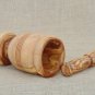 Olive Wood Exotic Rustic Wood Mortar and Pestle 6.3 inches High, Rustic Wedding