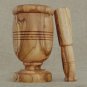 Olive Wood Rustic Mortar and Pestle 3.7 inch Diameter, Garlic grinder, Herb grin