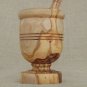 Olive Wood Exotic Rustic Wood Mortar and Pestle 4 inches Diameter, Rustic Weddin
