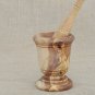 Spice Herb grinder 3.8 inches Diameter, Rustic Wooden Mortar and Pestle, Rustic