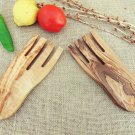 Olive Wood salad mixing serving utensils Set / Olive Wood serving hands, Kitchen Olive Wood salad mixing serving utensils Set / Olive Wood serving hands, Kitchen