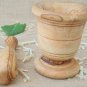 Olive Wood Rustic Mortar and Pestle 4 inch, garlic grinder, herb grinder, Weddin