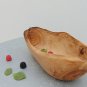 Natural Edge Rustic Wood Serving Bowl 10.2 X 5.5 X 3.5 Inches, Olive Wood Boat S