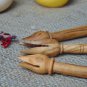 Wooden Olive Picks Forks Set, Pickles Olives Picking Forks Spoons from Olive Woo