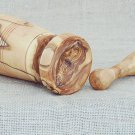Olive Wood Exotic Rustic Wood Mortar and Pestle 5.9 inches High, Rustic Wedding Olive Wood Exotic Rustic Wood Mortar and Pestle 5.9 inches High, Rustic Wedding