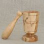 Olive Wood Exotic Rustic Wood Mortar and Pestle 5.9 inches High, Rustic Wedding