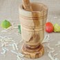 Rustic Olive Wood Mortar and Pestle 3.4 inches / 8.8 cm, Rustic Kitchen Table We
