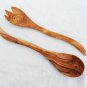 Wooden salad servers Spoons, Wood Salad serving mixing set, Kitchen Cooking Spoo