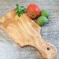 Olive Wood Cheese Chopping Serving Cutting Board with Handle 9.4 Inch X 4.2 Inch