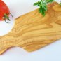 Olive Wood Cheese Chopping Serving Cutting Board with Handle 9.4 Inch X 4.2 Inch