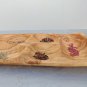 Hand carved Wooden Rustic Dish Plate Tray Bowl 12.5 X 7 X 1.2 Inch / Exotic Serv