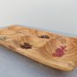 Hand carved Wooden Rustic Dish Plate Tray Bowl 12.5 X 7 X 1.2 Inch / Exotic Serv