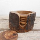 Decorative Wooden Natural Coaster set, Natural Edges Branch, Rustic Wedding Deco