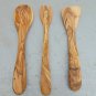 Olive Wood Utensils Set 10.2 inch | Consists of 1 Spatula, 1 Spoon, 1 Fork | Wed