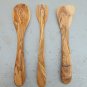 Olive Wood Utensils Set 10.2 inch | Consists of 1 Spatula, 1 Spoon, 1 Fork | Wed