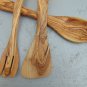 Olive Wood Utensils Set 10.2 inch | Consists of 1 Spatula, 1 Spoon, 1 Fork | Wed