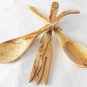Medium Olive Wood Salad Serving Mixing Set / 12 Inch Kitchen Cooking Serving Ut