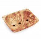 Olive Wood Rustic Soap Dish Holder 4.1 X 3.2 Inch/ Bathroom Soap Holder with 3 h Olive Wood Rustic Soap Dish Holder 4.1 X 3.2 Inch/ Bathroom Soap Holder with 3 h