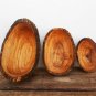Natural Edges Olive Wood Hand-carved Rustic Bowl 6 inches / Boat Shaped Bowl