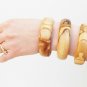 Wooden bracelet set / Olive Wood Bangles Set / Gift for Her / Girlfriend Gift