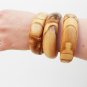 Wooden bracelet set / Olive Wood Bangles Set / Gift for Her / Girlfriend Gift