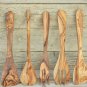 Exotic & Unique Olive Wood Utensils Set 12 inch / Wooden Kitchen Utensils Set