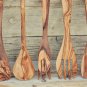 Exotic & Unique Olive Wood Utensils Set 12 inch / Wooden Kitchen Utensils Set