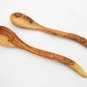Olive Wood salad servers Spoons, Wooden Salad serving mixing cooking spoons set,