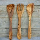 Hand-carved Unique Olive Wood Utensils : Sauce Spoon, Spatula, Slotted Spatula Hand-carved Unique Olive Wood Utensils : Sauce Spoon, Spatula, Slotted Spatula
