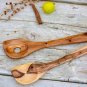 Olive Wood large spoon set for sauces, Wooden sauce spoon set, Risotto Spoon