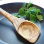 Olive Wood 12 Inch Sauce Spatula Corner Pointed Spoon  / Kitchen Cooking Utensil