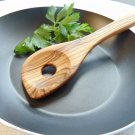 Olive Wood Medium 12 Inch Sauce Spoon with Hole / Kitchen Cooking Utensil Olive Wood Medium 12 Inch Sauce Spoon with Hole / Kitchen Cooking Utensil