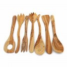 Olive Wood Utensils : Spaghetti spoon, Spatula, thin fork, curved spoon set ... Olive Wood Utensils : Spaghetti spoon, Spatula, thin fork, curved spoon set ...