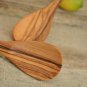 Unique Shape Olive Wood Spoon Set 7 inch long / Wood Eating Spoon