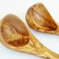 Set of 2 Olive Wood Soup Ladle Set, Wooden Soup Spoon Ladle Set, Wedding Gift