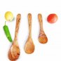 Olive Wood Spoon Set / Wooden Kitchen Cooking Eating Serving Spoons Utensils