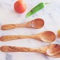 Olive Wood Spoon Set / Wooden Kitchen Cooking Eating Serving Spoons Utensils