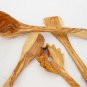 Wooden Utensil set : 1 Spoon, 1 Spatula, 1 Ladle and 1 Spaghetti Pasta Server