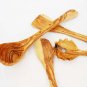 Wooden Utensil set : 1 Spoon, 1 Spatula, 1 Ladle and 1 Spaghetti Pasta Server