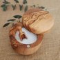 Olive Wood Salt Keeper Box Holder Pot Jar, Spice Keeper, Sugar Pot , Salt Cellar