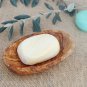 Wooden Oval Soap Dish 4.8 inch X 3 inch / Olive Wood Soap Holder