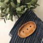 Wooden Oval Soap Dish 4.8 inch X 3 inch / Olive Wood Soap Holder