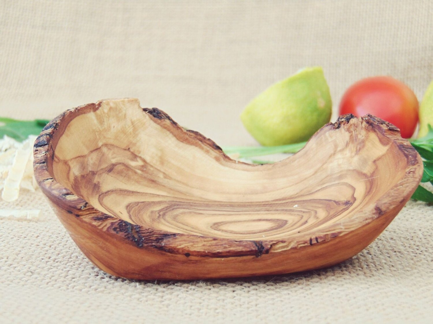 Rustic Wedding centerpieces / Handmade Oval Wooden Rustic Bowl / Wooden Bowl