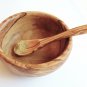 Wooden Small Bowl 4 inch Diameter, 1.6 inch High,Olive Wood Rounded Bowl