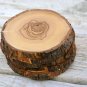 Wooden Coasters / Olive Wood Rustic Coaster Set / Decorative Wooden Coasters