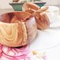 Olive Wood Sugar Bowl With Coffee Spoon / Sugar Pot / Spice Container