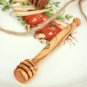 Olive Wood Tiny Honey Dipper 4 inch / Wooden Small Honey Spoon Drizzler Stick